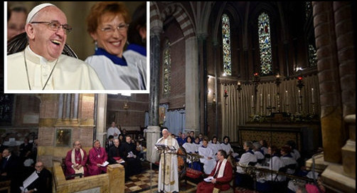 Francisco diz aos «católicos» que podem ir a «Igrejas» anglicanas aos domingos!