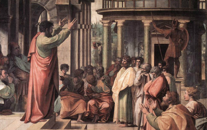 São Pedro a pregar no dia de Pentecostes