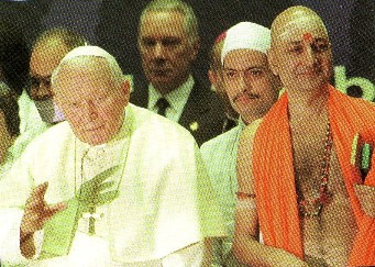 João Paulo II no encontro pan-cristão.