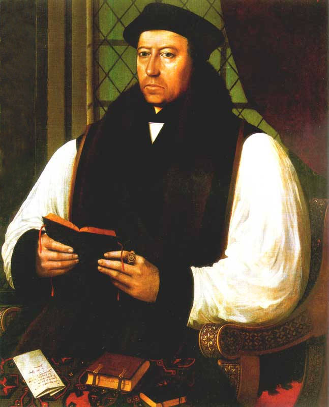 O herege Thomas Cranmer.